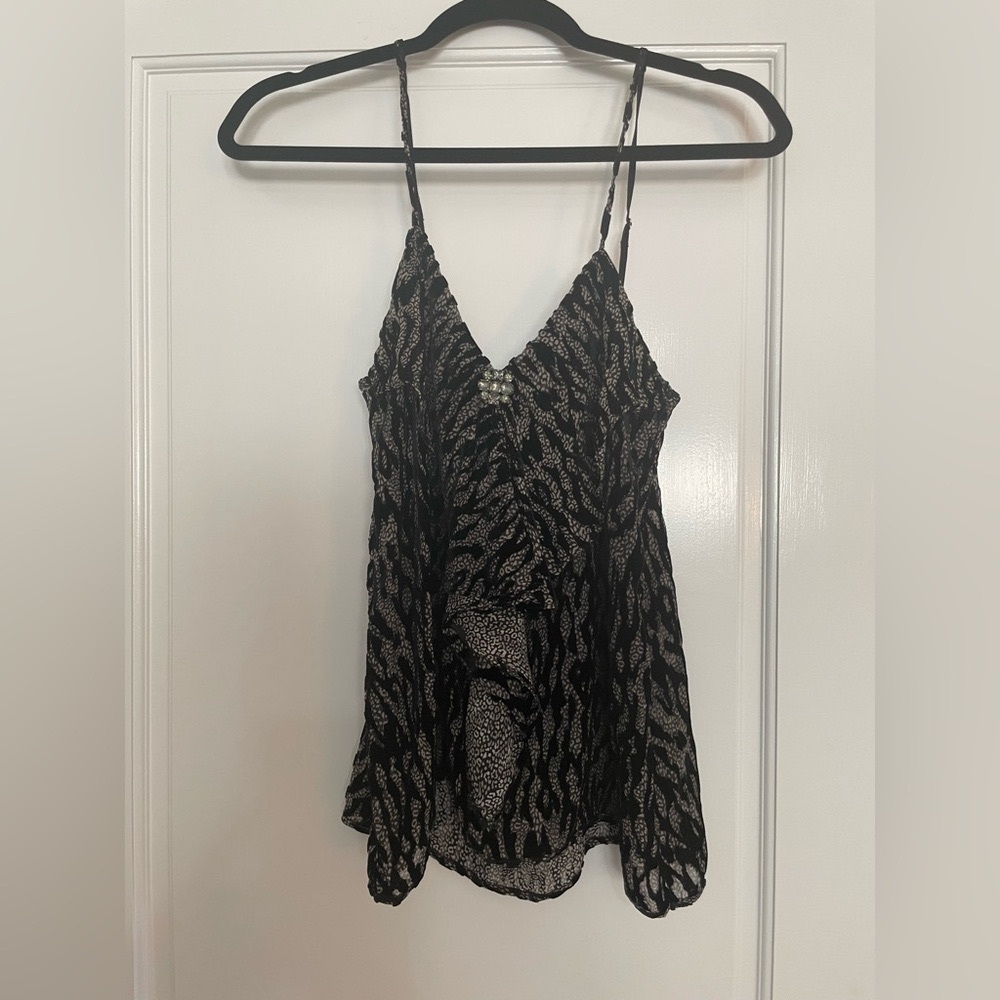The Kooples Moonlight Leopard Devore Tank